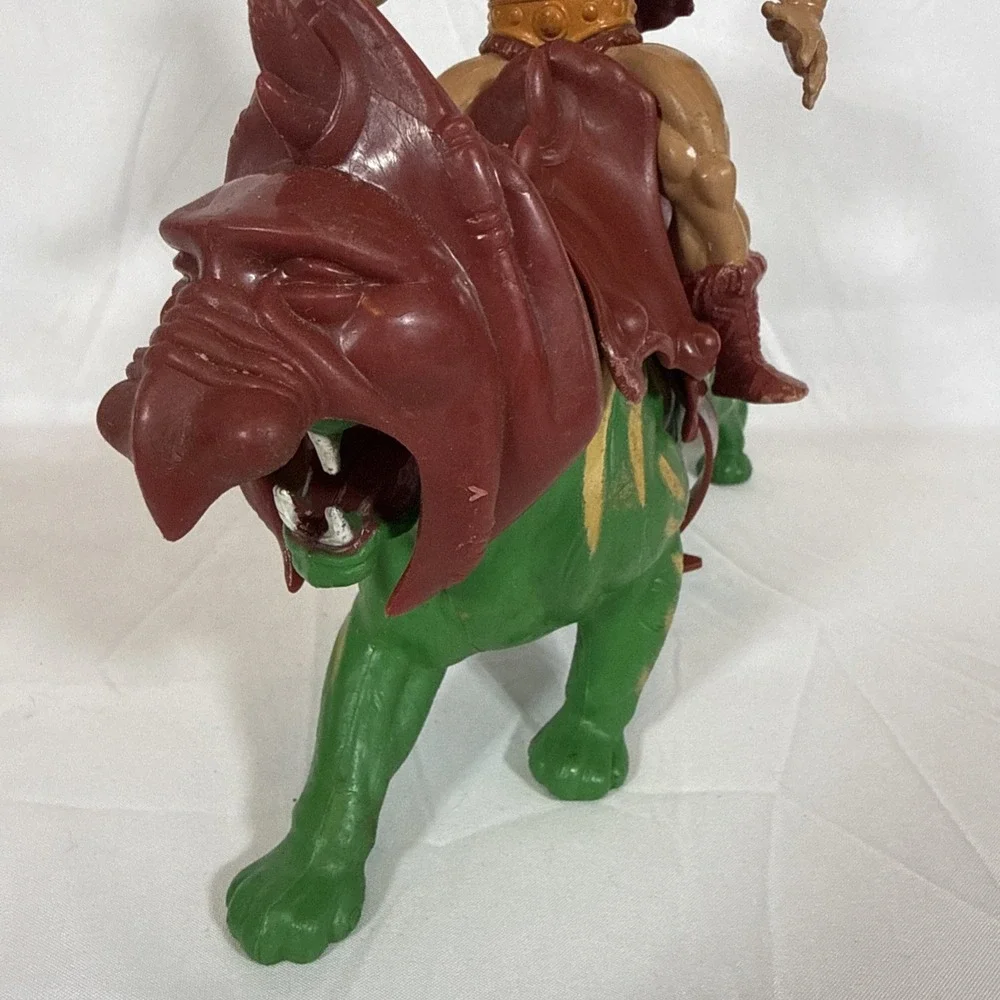 Vintage Mattel He-Man and Battle Cat Action Figure Set Masters of the Universe